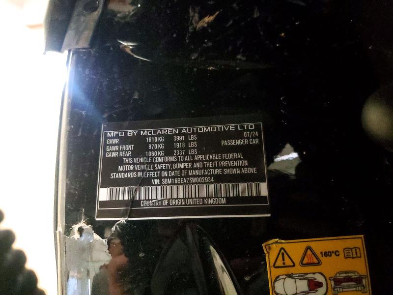 Продаж на аукціоні авто 2025 Mclaren Automotive Artura, vin: SBM16BEA7SW002934, номер лоту: 55791626