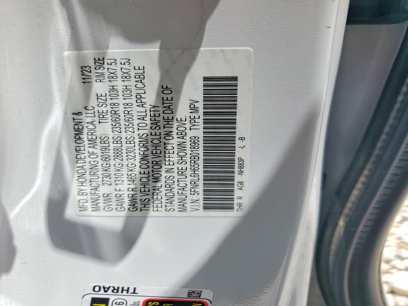 55699576 :رقم المزاد ، 5FNRL6H65RB018969 vin ، 2024 Honda Odyssey مزاد بيع