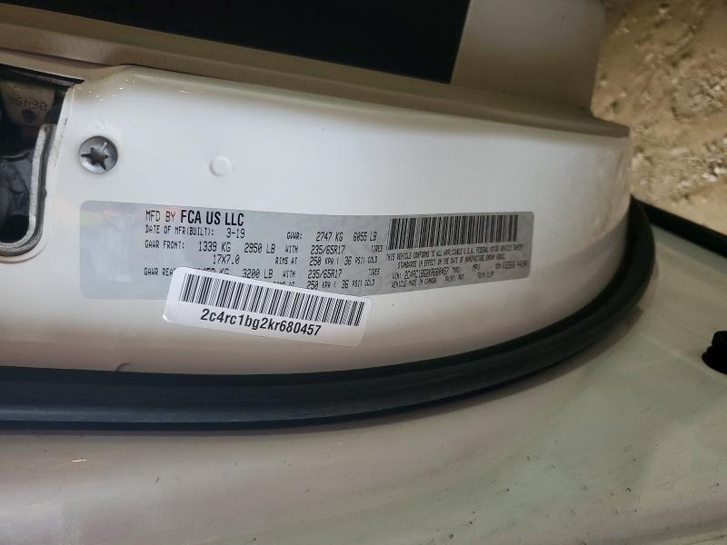 Aukcja sprzedaży 2019 Chrysler Pacifica, vin: 2C4RC1BG2KR680457, numer aukcji: 56058346