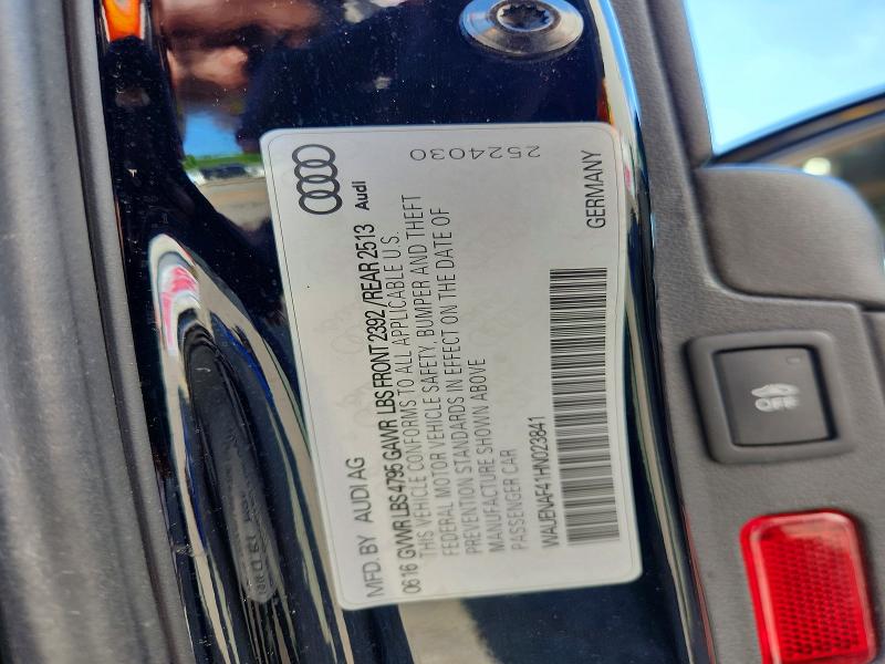 57531346 :رقم المزاد ، WAUENAF41HN023841 vin ، 2017 Audi A4 مزاد بيع