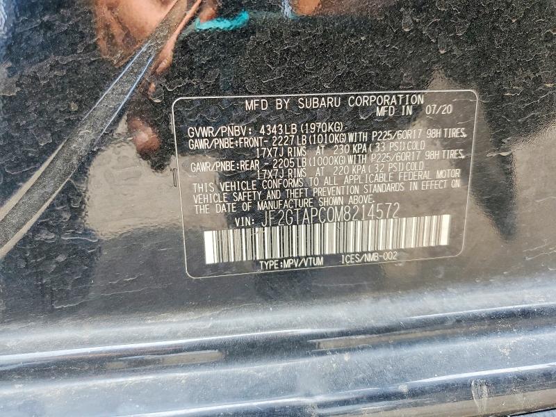 57838476 :رقم المزاد ، JF2GTAPC0M8214572 vin ، 2021 Subaru Crosstrek مزاد بيع