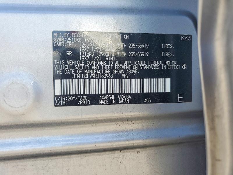 Aukcja sprzedaży 2024 Toyota Rav4 Prime, vin: JTMFB3FV9RD183963, numer aukcji: 58993606