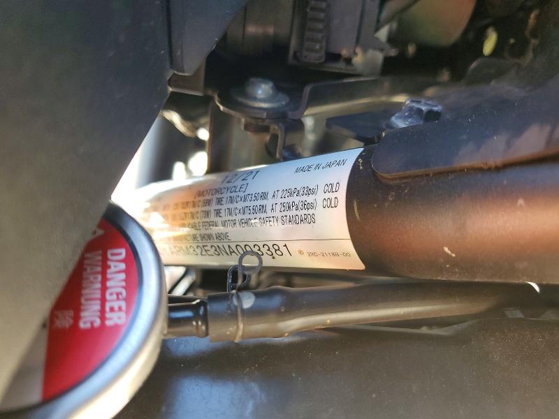 2022 Yamaha Mt07 მანქანა იყიდება აუქციონზე, vin: JYARM32E3NA003381, აუქციონის ნომერი: 57948736