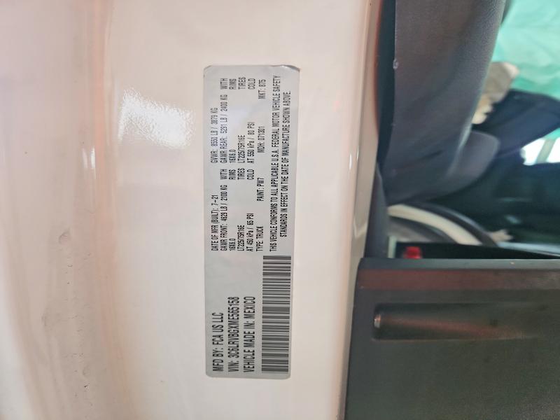 Aukcja sprzedaży 2021 Ram Promaster 1500, vin: 3C6LRVBGXME565158, numer aukcji: 55171886