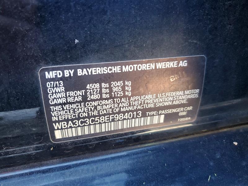 58437156 :رقم المزاد ، WBA3C3C58EF984013 vin ، 2014 Bmw 320 مزاد بيع