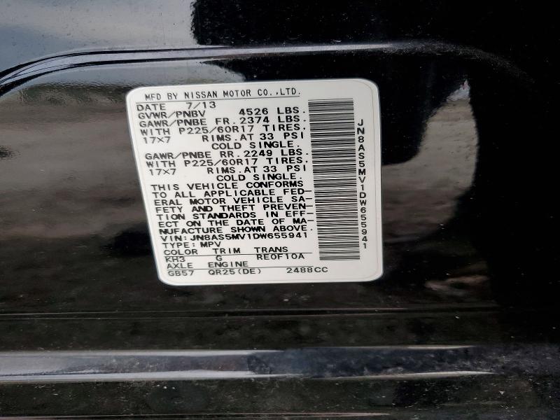 Продажа на аукционе авто 2013 Nissan Rogue, vin: JN8AS5MV1DW655941, номер лота: 57033266