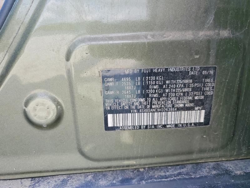 Продажа на аукционе авто 2017 Subaru Outback, vin: 4S4BSANC9H3263864, номер лота: 56783116