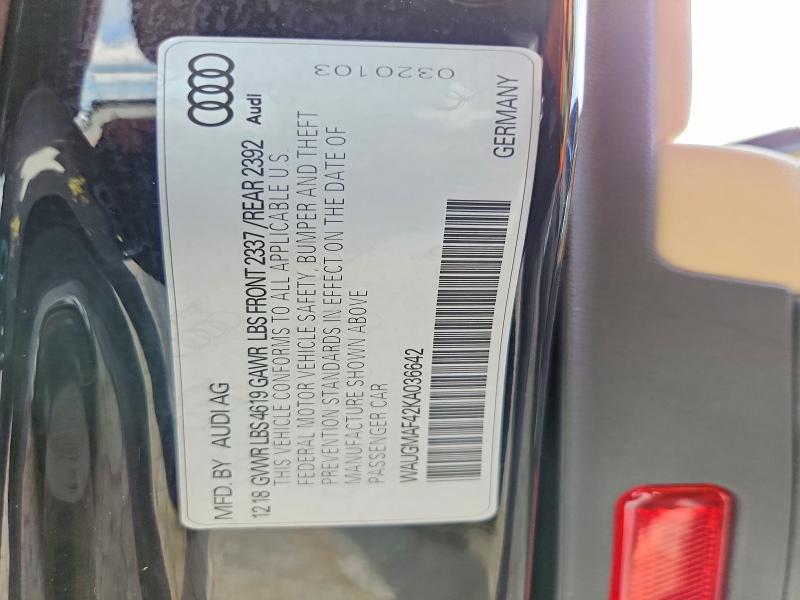 Aukcja sprzedaży 2019 Audi A4, vin: WAUGMAF42KA036642, numer aukcji: 59000646