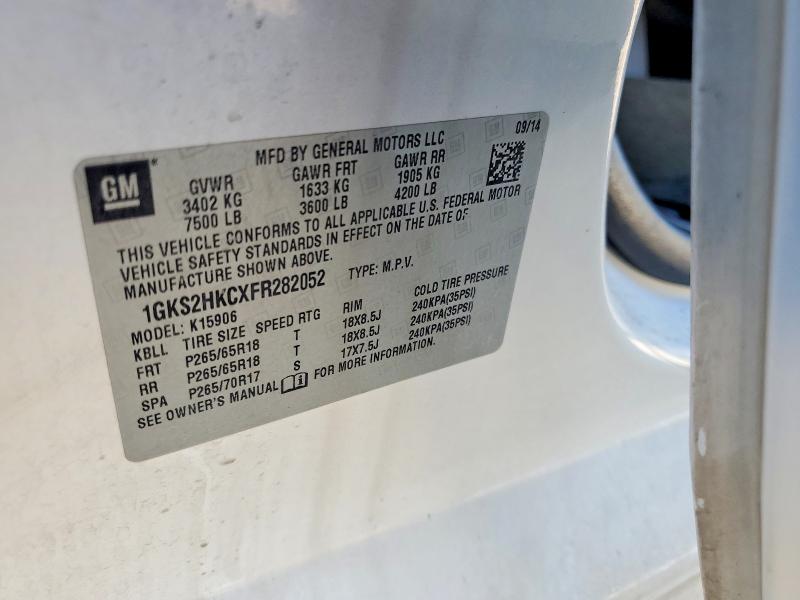 Aukcja sprzedaży 2015 Gmc Yukon Xl, vin: 1GKS2HKCXFR282052, numer aukcji: 55632316