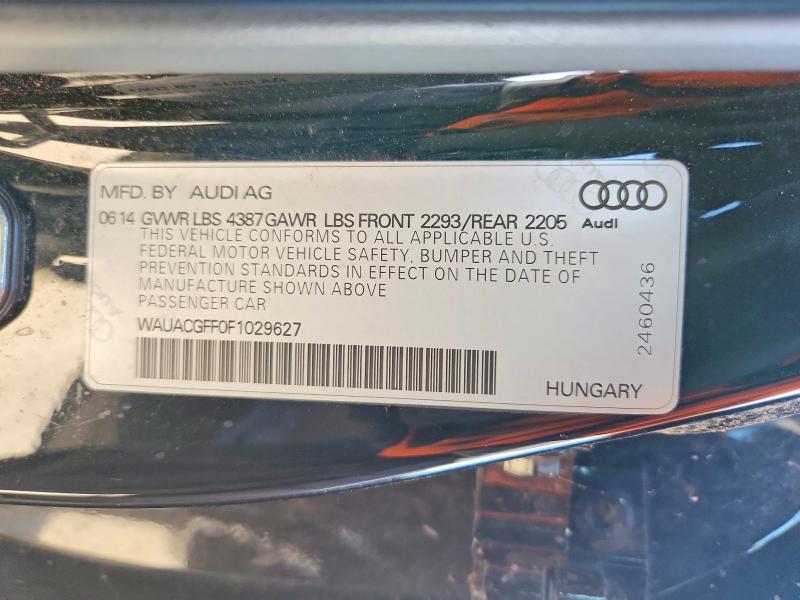 55372926 :رقم المزاد ، WAUACGFF0F1029627 vin ، 2015 Audi A3 مزاد بيع