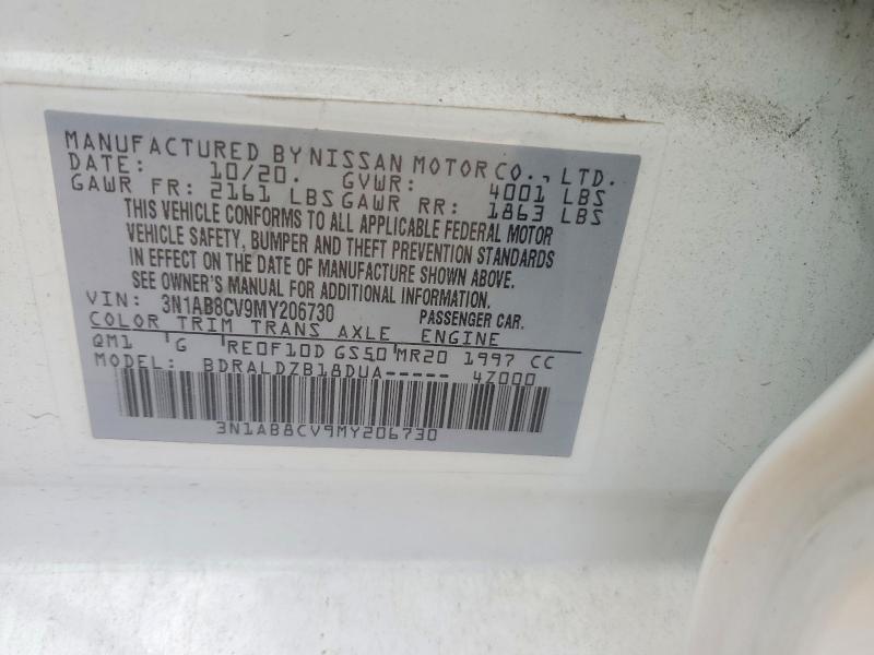 Aukcja sprzedaży 2021 Nissan Sentra, vin: 3N1AB8CV9MY206730, numer aukcji: 55577746