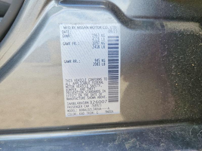 56641546 :رقم المزاد ، 1N4BL4BV1RN326007 vin ، 2024 Nissan Altima مزاد بيع