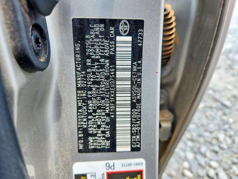 Aukcja sprzedaży 2014 Toyota Camry, vin: 4T1BF1FKXEU375461, numer aukcji: 57045486