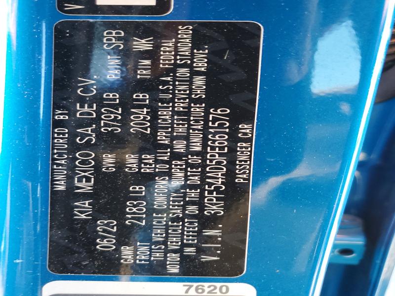 58309486 :رقم المزاد ، 3KPF54AD5PE661576 vin ، 2023 Kia Forte مزاد بيع