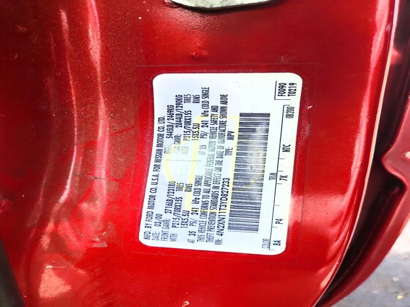 Aukcja sprzedaży 2000 Nissan Quest, vin: 4N2XN11T3YD827233, numer aukcji: 53714016