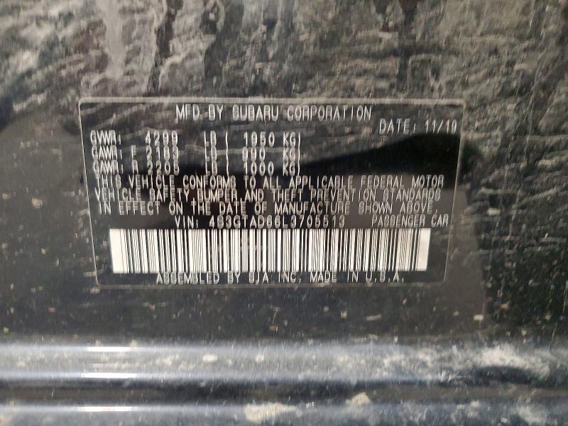 2020 Subaru Impreza მანქანა იყიდება აუქციონზე, vin: 4S3GTAD66L3705513, აუქციონის ნომერი: 57993666