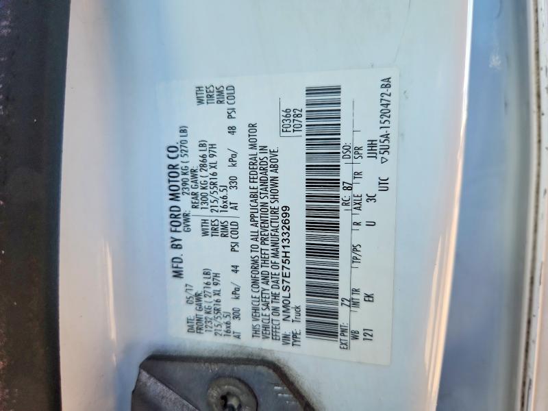 Продаж на аукціоні авто 2017 Ford Transit Connect, vin: NM0LS7E75H1332699, номер лоту: 56765856
