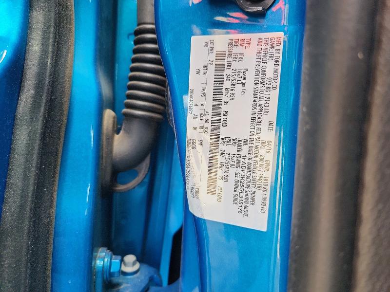 Продажа на аукционе авто 2016 Ford Focus, vin: 1FADP3K25GL315176, номер лота: 57065456