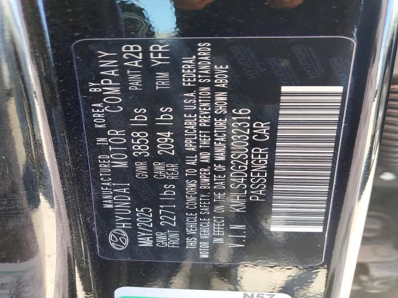57886276 :رقم المزاد ، KMHLS4DG2SU032316 vin ، 2025 Hyundai Elantra مزاد بيع