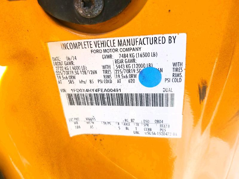 Продаж на аукціоні авто 2015 Ford F450, vin: 1FD0X4HY4FEA00491, номер лоту: 55674176