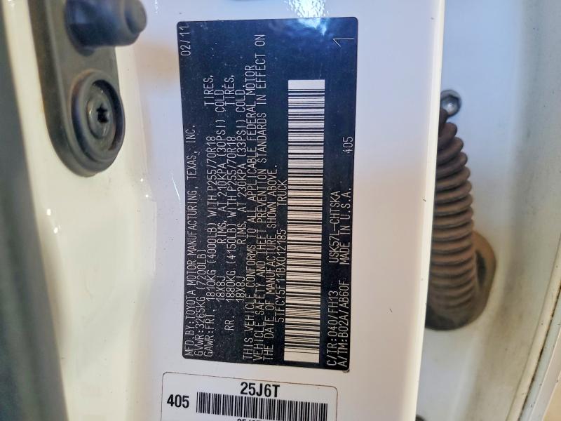Продажа на аукционе авто 2011 Toyota Tundra, vin: 5TFCY5F11BX012185, номер лота: 56020336