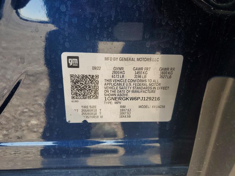56089476 :رقم المزاد ، 1GNERGKW6PJ129216 vin ، 2023 Chevrolet Traverse مزاد بيع