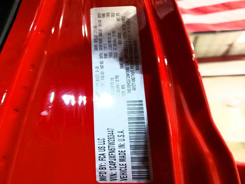 Продажа на аукционе авто 2026 Jeep Wrangler, vin: 1C4PJXFN6TW283447, номер лота: 57142046