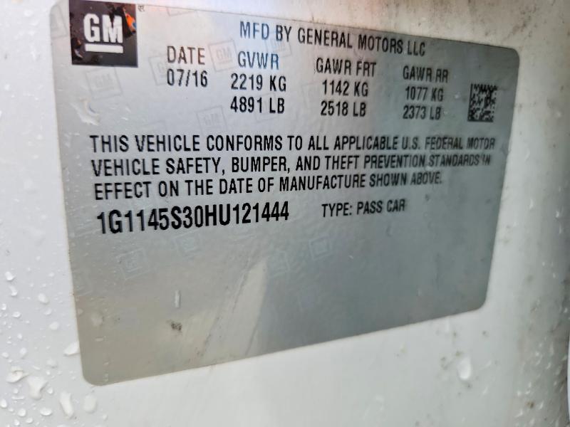 Продажа на аукционе авто 2017 Chevrolet Impala, vin: 1G1145S30HU121444, номер лота: 55936516