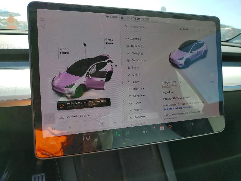 Продажа на аукционе авто 2021 Tesla Model Y, vin: 5YJYGDEF4MF240078, номер лота: 57253406