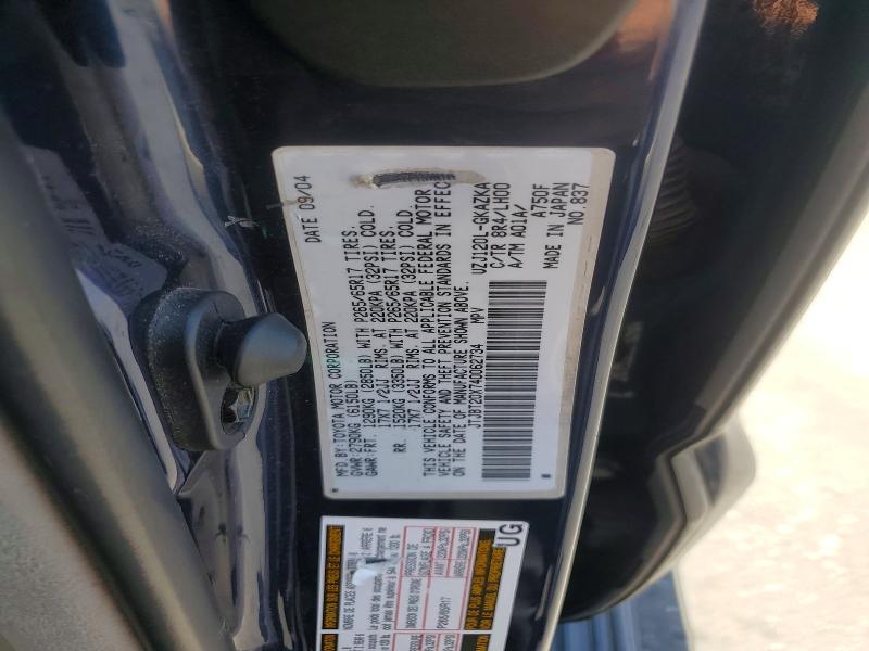 2004 Lexus Gx მანქანა იყიდება აუქციონზე, vin: JTJBT20X740062734, აუქციონის ნომერი: 53657746