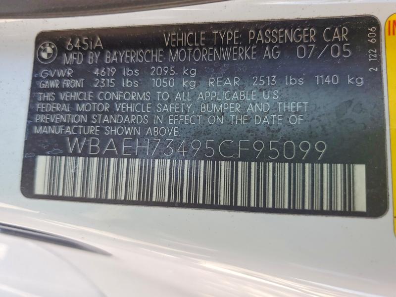 Продажа на аукционе авто 2005 Bmw 645, vin: WBAEH73495CF95099, номер лота: 57247146