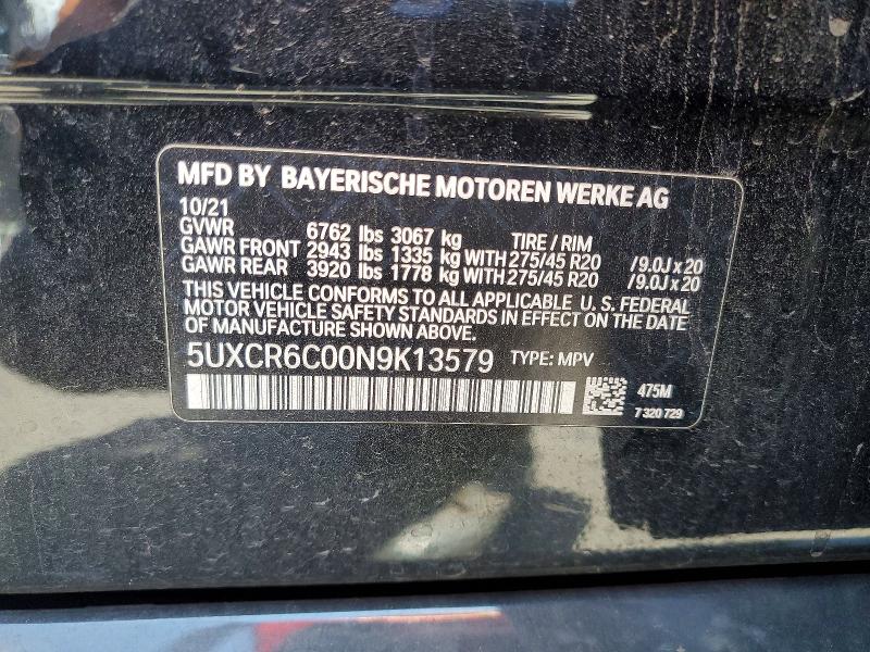 Aukcja sprzedaży 2022 Bmw X5, vin: 5UXCR6C00N9K13579, numer aukcji: 56835746