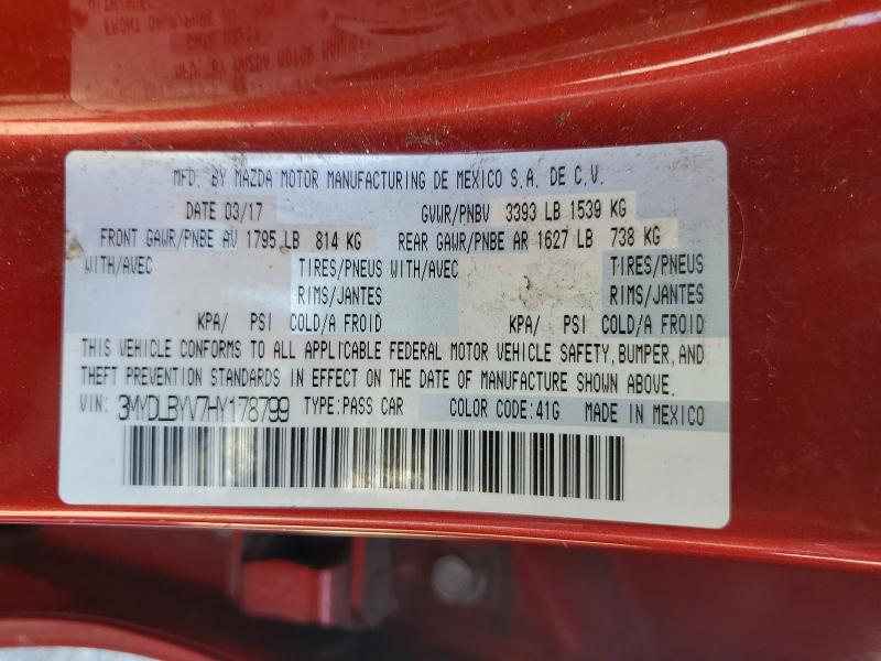 Продажа на аукционе авто 2017 Toyota Yaris Ia, vin: 3MYDLBYV7HY178799, номер лота: 58155626