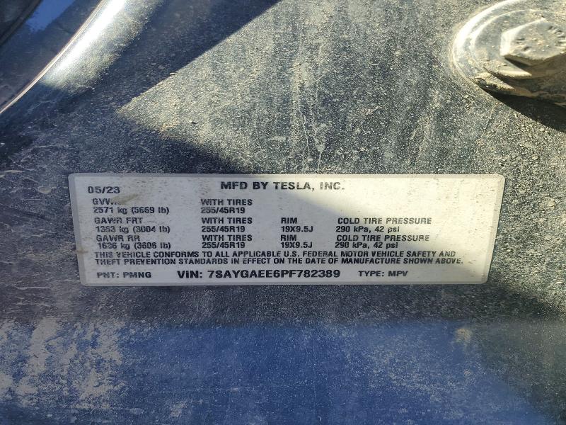 Aukcja sprzedaży 2023 Tesla Model Y, vin: 7SAYGAEE6PF782389, numer aukcji: 57502536