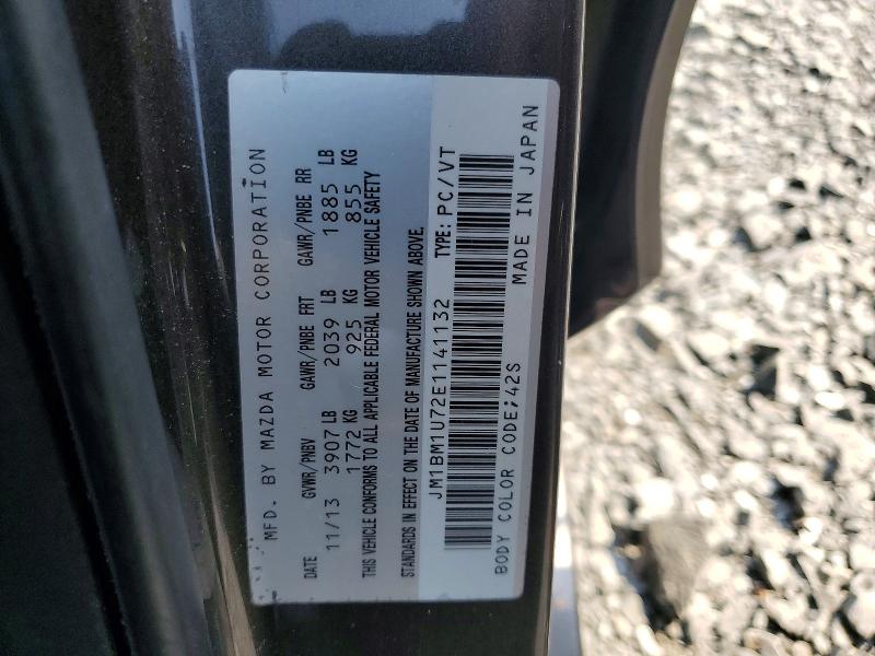 2014 Mazda 3 მანქანა იყიდება აუქციონზე, vin: JM1BM1U72E1141132, აუქციონის ნომერი: 58974956