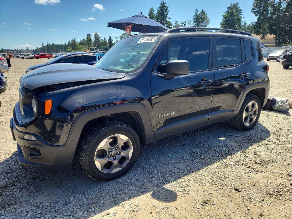 57779006 :رقم المزاد ، ZACCJBAT6GPD50980 vin ، 2016 Jeep Renegade مزاد بيع