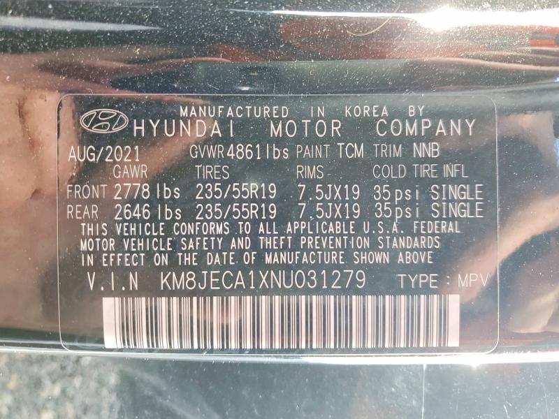Продажа на аукционе авто 2022 Hyundai Tucson, vin: KM8JECA1XNU031279, номер лота: 56250076