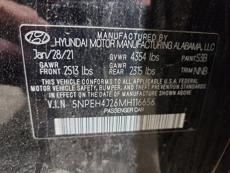 Aukcja sprzedaży 2021 Hyundai Sonata, vin: 5NPEH4J26MH116656, numer aukcji: 57565306