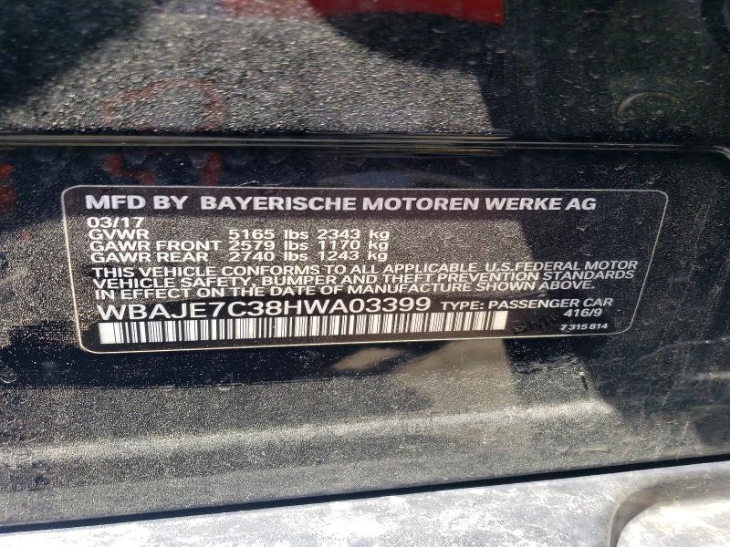 Продажа на аукционе авто 2017 Bmw 540, vin: WBAJE7C38HWA03399, номер лота: 57401336