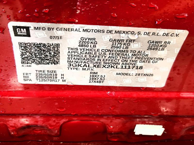 Aukcja sprzedaży 2019 Gmc Terrain, vin: 3GKALXEX2KL111718, numer aukcji: 58553476