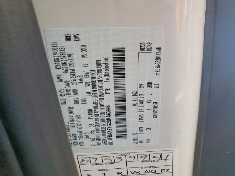 Продажа на аукционе авто 2025 Ford Transit, vin: 1FBAX2YG2SKA63996, номер лота: 58090866