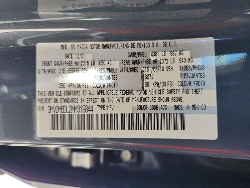 Продаж на аукціоні авто 2021 Mazda Cx-30, vin: 3MVDMBDL2MM319844, номер лоту: 57904576