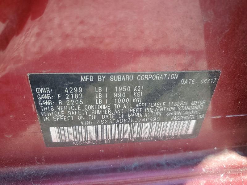 Продаж на аукціоні авто 2017 Subaru Impreza, vin: 4S3GTAD67H3746899, номер лоту: 58983316