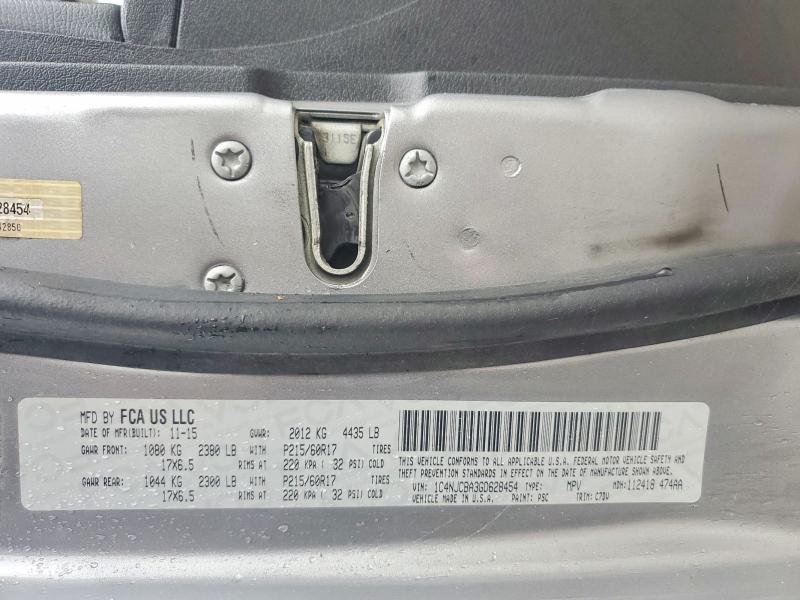 57240926 :رقم المزاد ، 1C4NJCBA3GD628454 vin ، 2016 Jeep Compass مزاد بيع