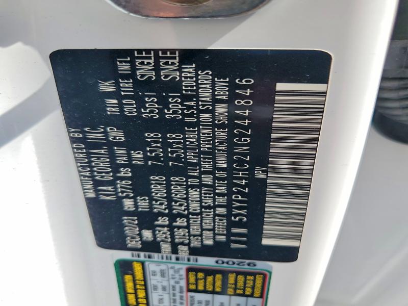 56633456 :رقم المزاد ، 5XYP24HC2NG244846 vin ، 2022 Kia Telluride مزاد بيع