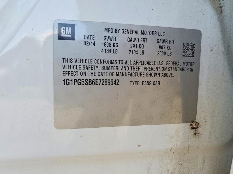Aukcja sprzedaży 2014 Chevrolet Cruze, vin: 1G1PG5SB6E7289642, numer aukcji: 58761926