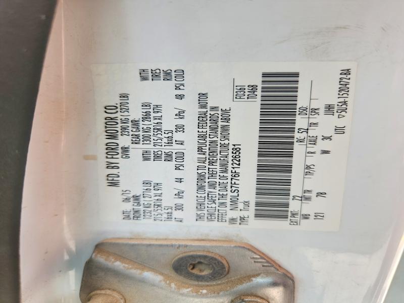 Продажа на аукционе авто 2015 Ford Transit Connect, vin: NM0LS7F76F1226581, номер лота: 59010916