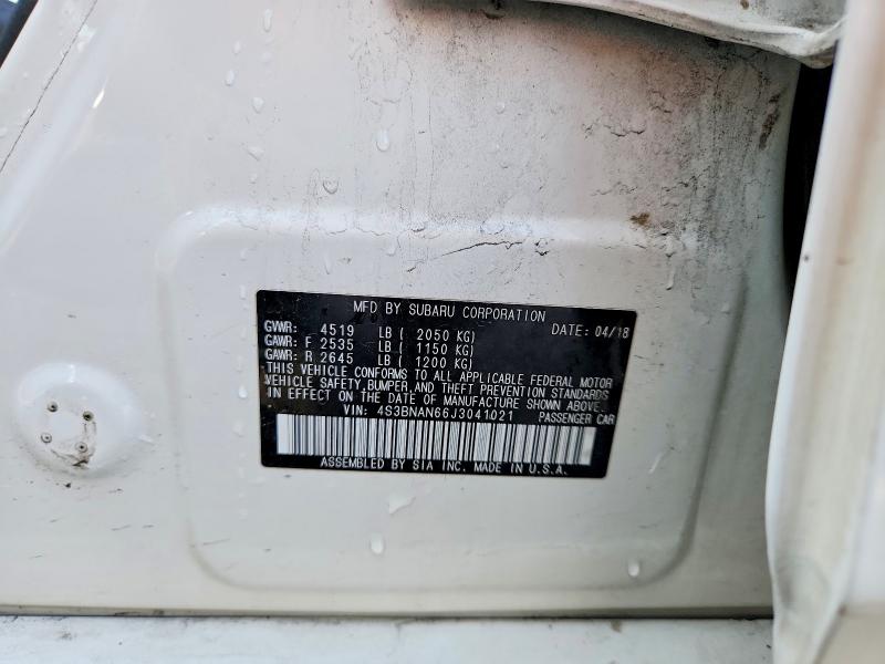 Aukcja sprzedaży 2018 Subaru Legacy, vin: 4S3BNAN66J3041021, numer aukcji: 55449876