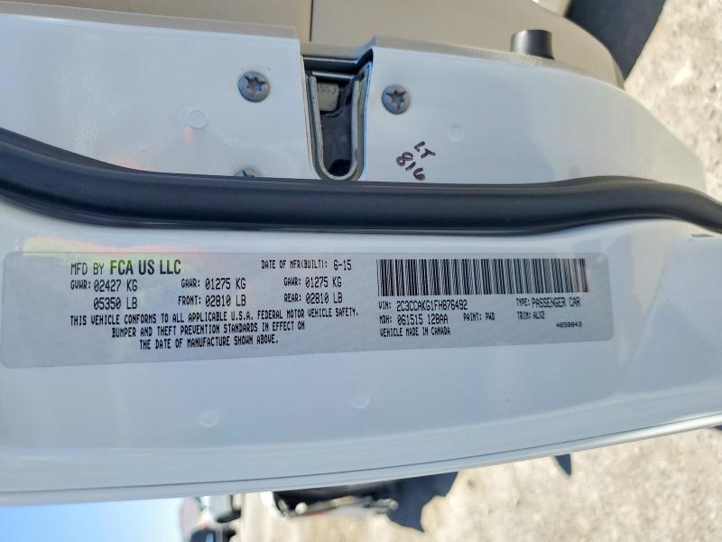 2015 Chrysler 300c მანქანა იყიდება აუქციონზე, vin: 2C3CCAKG1FH876492, აუქციონის ნომერი: 56752046