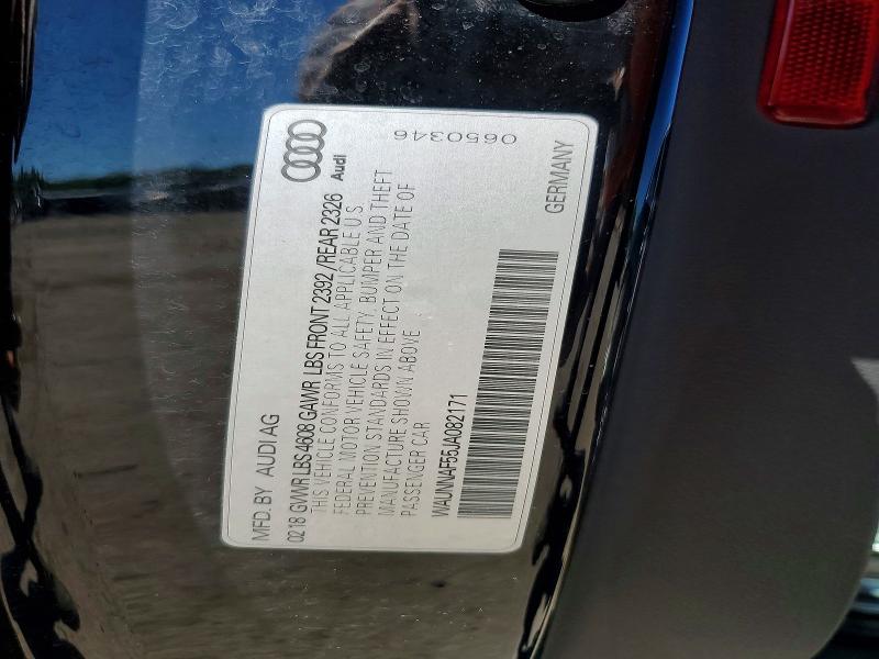 2018 Audi A5 მანქანა იყიდება აუქციონზე, vin: WAUNNAF55JA082171, აუქციონის ნომერი: 57519406